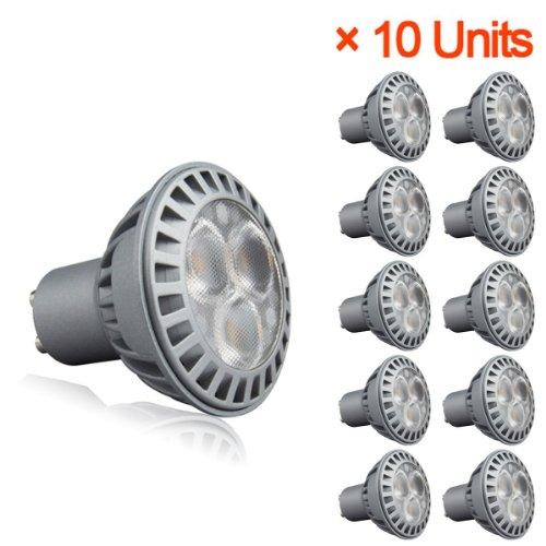 Long Life Lamp Company - Bombillas LED (GU10, 4 W, 10 unidades), color blanco cálido