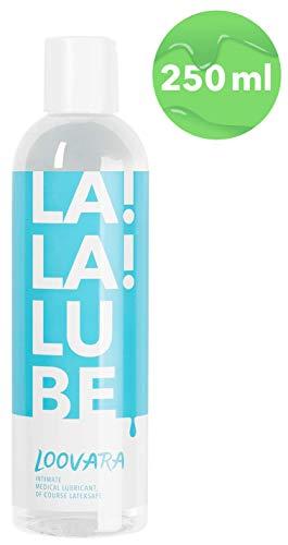 Loovara LaLaLube - Gel lubricante a base de agua, gel íntimo medicinal, máxima sensibilidad y delicado con la piel, sin sabor ni perfumes, no mancha, para el sexo y la masturbación, 250 ml