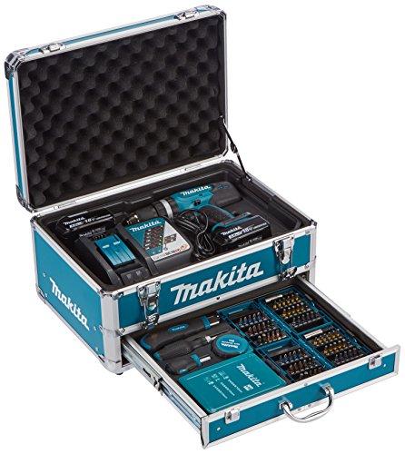 Makita DHP453RYX2 drill Sin llave Negro, Cian 1,7 kg - Taladro eléctrico (1,3 cm, 3,6 cm, 42 Nm, 27 Nm, 400 RPM, 1300 RPM)