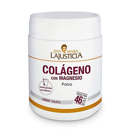 Ana Maria Lajusticia - Colágeno con magnesio - 350 gramos (sabor neutro) articulaciones fuertes y piel tersa. Regenerador de tejidos con colageno hidrolizado tipo 1 y tipo 2. Envase para 46 días.