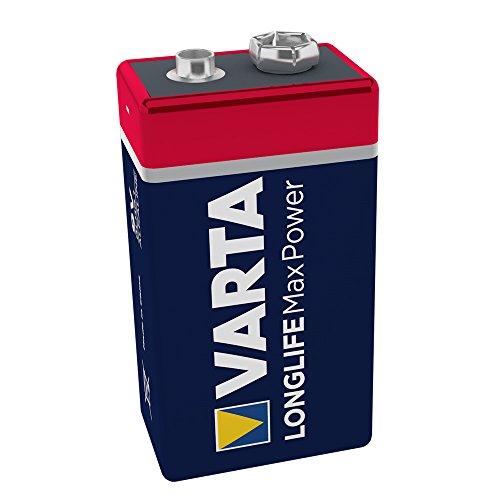 VARTA Longlife Max Power - Pilas Alcalinas 9V / 6LR61, Pack x1