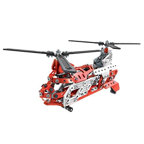 Meccano Helicopter 20 Model Set - Juegos de construcción (Vehicle Erector Set, 8 año(s), 406 Pieza(s), Negro, Rojo, Plata, Color Blanco, Metal, De plástico, China)