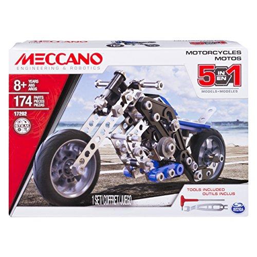 Meccano 5 in 1 Motorcycles Construction Set 17202 - 6036044