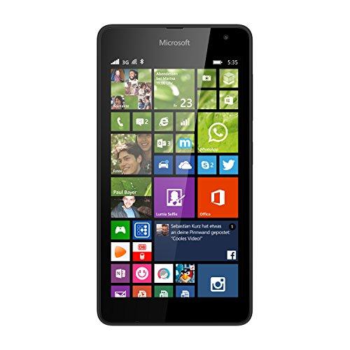 Microsoft Lumia 535 - Smartphone Libre (Pantalla 5", cámara 5 MP, 8 GB, 1.2 GHz, 1 GB RAM, Windows), Negro