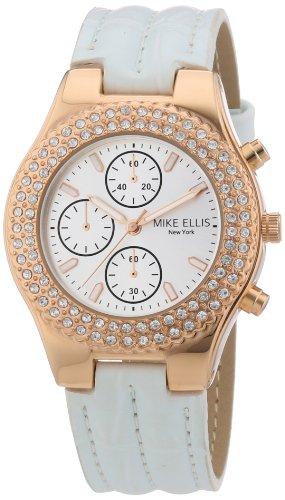 Mike Ellis New York L2618ARU - Reloj analógico de Cuarzo para Mujer, Correa de plástico Color Blanco