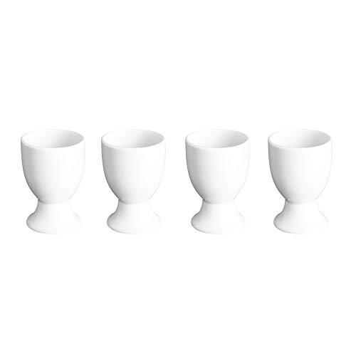 Rayware - Juego de 4 hueveras (porcelana), color blanco