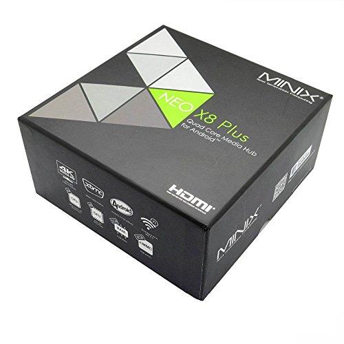 MiniX X8 Plus - Ordenador Mini PC Android TV (Cortex A9R4, Quad Core, GPU OctaCore, 4K Ultra HD, 2 GB DDR3, 16 GB EMMc, WiFi, HDMI, USB, Bluetooth, Mando a Distancia)