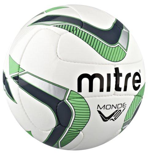 Mitre Monde V12 4 - Balón de fútbol de competición (Partido, líneas, 5)
