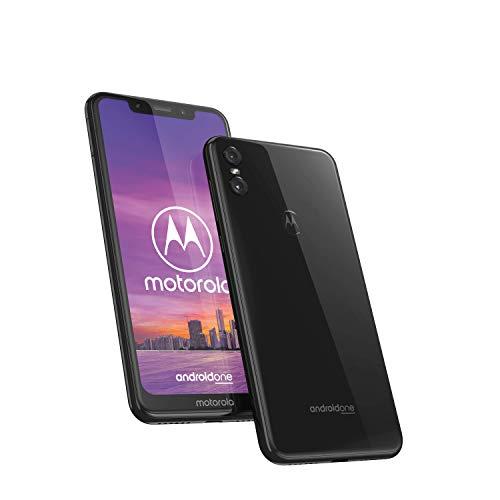 Motorola One - Smartphone Android One (pantalla de 5.9'' ratio 19:9, cámara dual de 13 MP, 4 GB de RAM, 64 GB, Dual Sim), color negro  [Versión española]