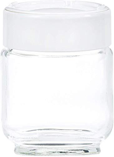 Moulinex A14A0 - Tarro para yogurt casero, libre de BPA, apto para lavavajillas, 160 ml, 7 unidades, vidrio, blanco/transparente