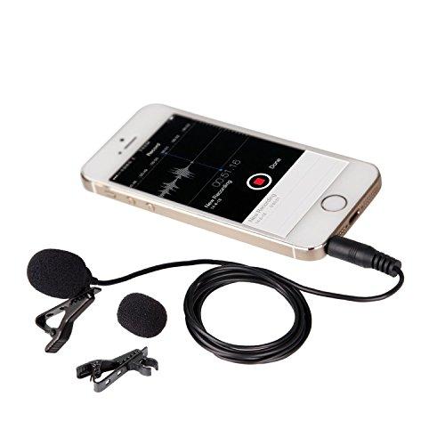Movo PM10 Micrófono de Solapa Corbata Condensador Omnidireccional para iPhone, iPad, iPod Touch de Apple, Android & Windows Smartphones