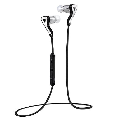 Mpow VS1-AC001 - Auriculares in-ear (Bluetooth 4.0, estéreo, tecnología aptX) color negro y plateado