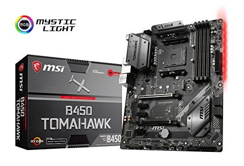MSI B450 Tomahawk - Placa Base (AM4, AMD B450, 1 x PCI-E 3.0 x16 Slot + 1 x PCI-E 2.0 x16, DDR4 hasta 3466 MHz, HMDI, 6 x SATA 6Gb/s)