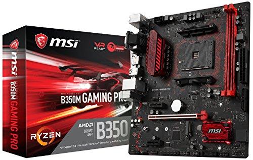 MSI Gaming AMD ryzen B350 DDR4 VR Listo HDMI USB 3 ATX Placa Base (B350 Gaming Pro Carbono) mATX