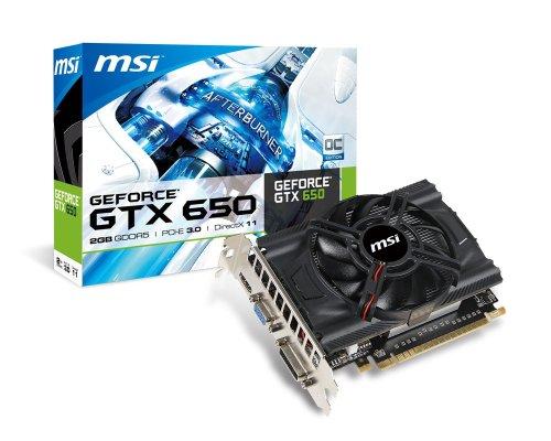 MSI GeForce GTX 650 - Tarjeta gráfica de 2 GB (GeForce GTX 650, DDR5-SDRAM, 2560x1600, HDMI)