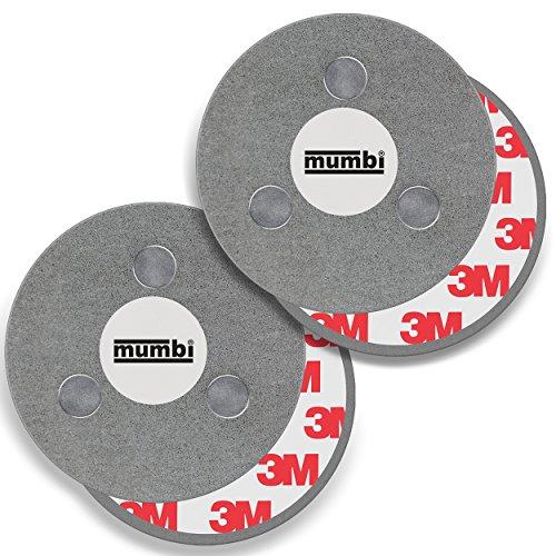 mumbi Montaje magnético para detectores de humo, para superficies lisas, no para astillas de madera o yeso suelto, Ø70mm, (juego de 2)