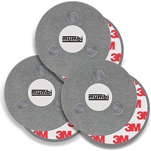 mumbi Montaje magnético para detectores de humo, para superficies lisas, no para astillas de madera o yeso suelto, Ø70mm, (juego de 3)