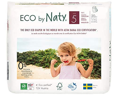 Eco By Naty, Pantalones de Transición Ecológicos, 20 Unidades, 5 (12-18 kg)