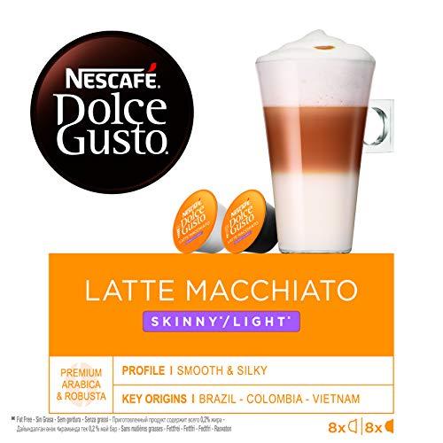 NESACAFÉ Dolce Gusto | Capsulas de Café Latte Macchiato Light - Pack de 3 x 16 Cápsulas - Total: 48 Cápsulas