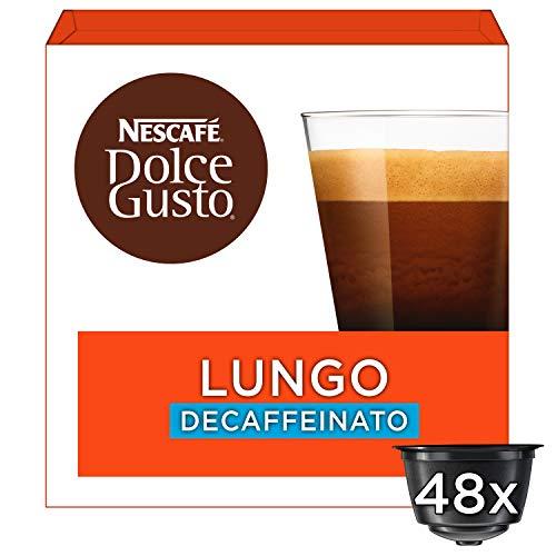 NESCAFÉ Dolce Gusto Café Lungo Descafeinado, Pack de 3 x 16 Cápsulas - Total: 48 Cápsulas de Café