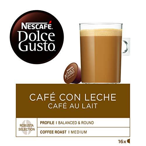 Nescafé Dolce Gusto - Café Con Leche - Cápsulas de Café - 16 Cápsulas