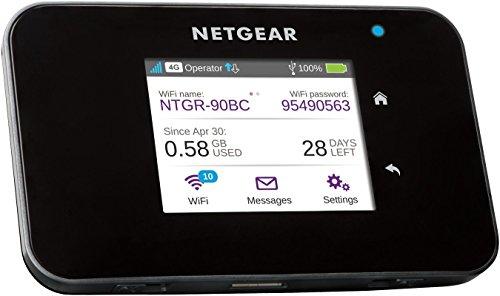 NETGEAR AirCard - Router 4G LTE móvil AC810 hasta 600 Mbps de velocidad de descarga, Conecta hasta 15 dispositivos WiFi , Crea tu red inalámbrica donde quieras, Libre para cualquier tarjeta SIM
