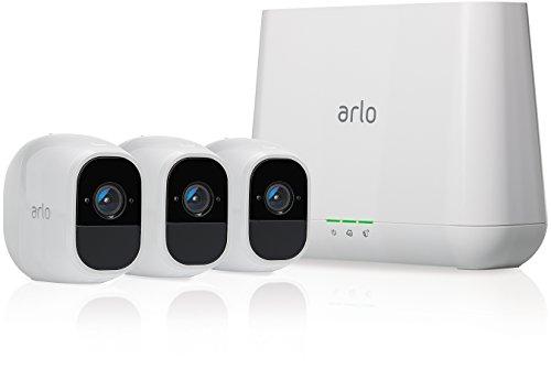 Arlo Pro 2 VMS4330P-100EUS - Sistema de seguridad y vídeo vigilancia de 3 cámaras sin cables 1080p HD (recargable, interior/exterior, visión nocturna, audio bidireccional, visión 130º)