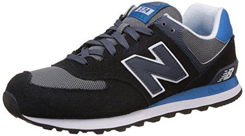 New Balance ML574, Zapatillas de Running para Hombre, Multicolor (Black/Blue 945), 44 EU