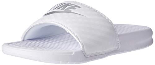 Nike Wmns Benassi JDI, Chanclas para Mujer, Blanco (White/Metallic Silver 102), 42 EU