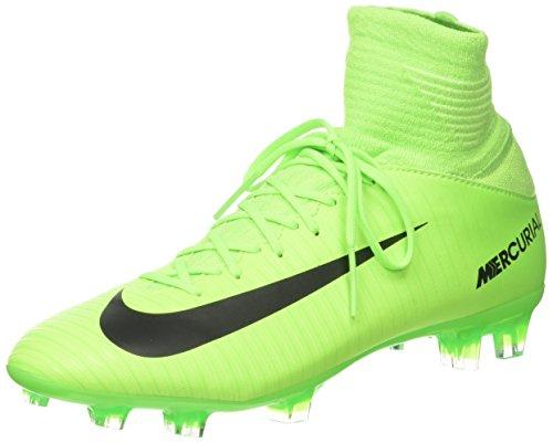 Nike Mercurial Superfly V FG, Botas de fútbol Unisex niños, Verde (Electric Green/Black-Flash Lime-White), 38.5 EU