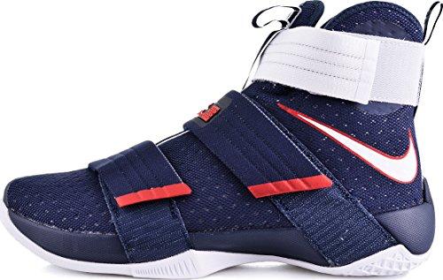 Nike Lebron Soldier 10 (GS), Zapatillas de Baloncesto para Niños, Negro (Obsidian/White-University Red), 37 1/2 EU
