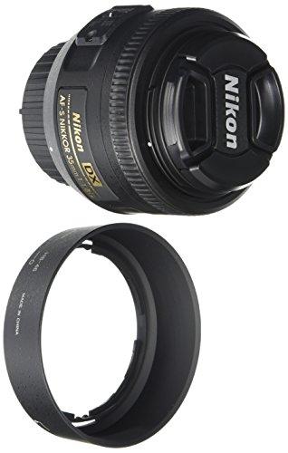 Nikon AF-S DX Nikkor 35 mm f/1.8 G - Objetivo para montura F, distancia focal fija 52.5 mm, apertura f/1.8G, negro - Versión Europea