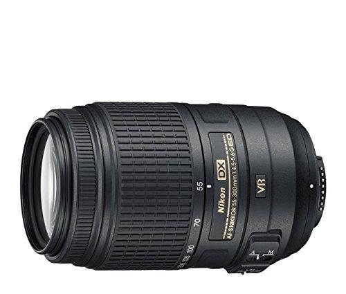 Nikon AF-S DX VR 55-300mm F4.5-5.6 VR - Objetivo para Montura F de Nikon (distancia focal 55-300mm, apertura f/4.5, estabilizador) color negro