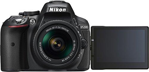 Nikon D5300 Kit con objetivo AF-P 18-55mm VR - Cámara réflex digital de 24.2 Mp (pantalla 3.2", estabilizador óptico, grabación de vídeo Full HD), color negro - [Versión europea]