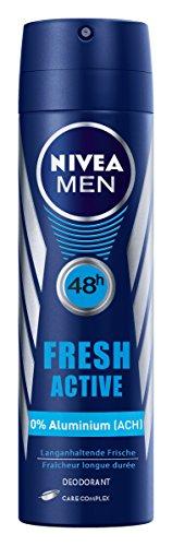 Nivea Men Fresh Activo Deo spray sin aluminio, 4-pack (4 x 150 ml)