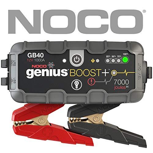 NOCO Boost Plus GB40 1000 Amperios 12V UltraSafe Litio Arrancador de Batería de Coche para hasta 6L de Gasolina y 3L Diesel Motores, Negro, Gris