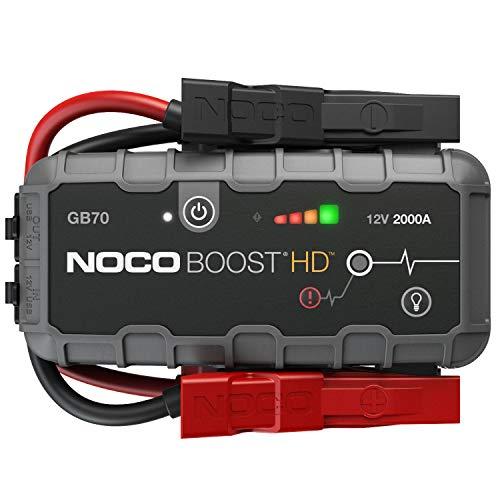 NOCO Boost HD GB70 2000 Amperios 12V UltraSafe Litio Arrancador de Batería de Coche para hasta 8L de Gasolina y 6L Diesel Motores, Negro, Rojo