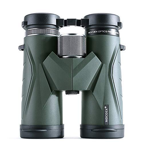NOCOEX Binoculares 10x42 para Adultos, Prismáticos Profesionales HD Compactos para Observación de Aves, Viajes, Observación de Estrellas, Camping, Conciertos, Visitas Turísticas