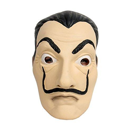 Nofonda Salvador Face Mask Latex Mask LCDP Realistic Movie Prop Face Mask Beard Mask