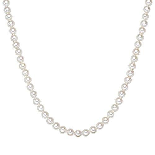 Valero Pearls - Collar de perlas embellecido con Perlas de agua dulce - Hilo de seda - 925 Plata esterlina - Pearl Jewellery - En diferentes longitudes, Cadena de Hilo de seda - 60201622