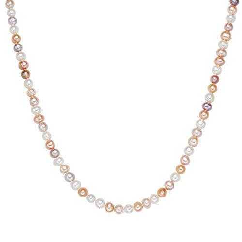 Valero Pearls - Collar de perlas embellecido con Perlas de agua dulce - Hilo de seda - Pearl Jewellery, Cadena de Hilo de seda - 340210