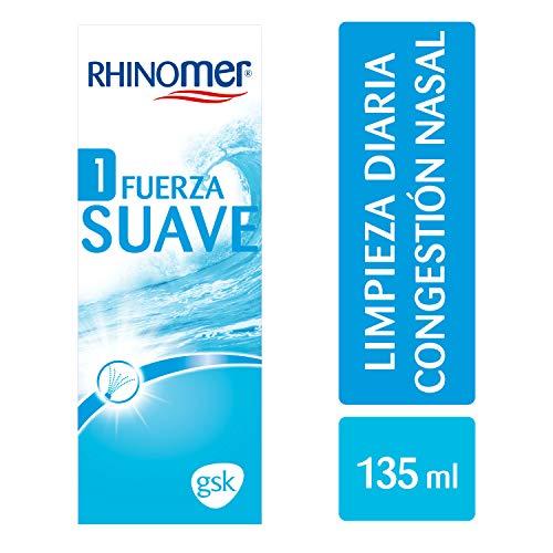 Rhinomer - Spray nasal 100% agua de mar, fuerza Suave 1, para adultos y niños a partir de 1 año - 135 ml