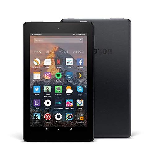 Tablet Fire 7, pantalla de 7'' (17,7 cm), 16 GB (Negro) - Incluye ofertas especiales (7ª generación - modelo de 2017)