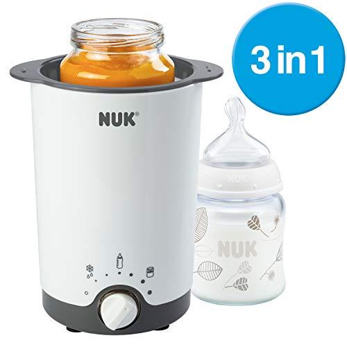 NUK 10256377 térmica 3 in1 para biberones, para facilitar, seguro y schonenden calentar, Descongelar y calor, para handelsübliche Potitos y botellas