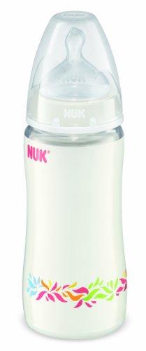 NUK First Choice 300ml Feeding Bottle with Silicone Teat (Size 1)