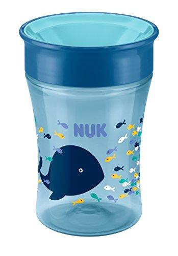 NUK 10255331 - Magic 360 ° 230 ml taza 8 meses + ballena, Azul