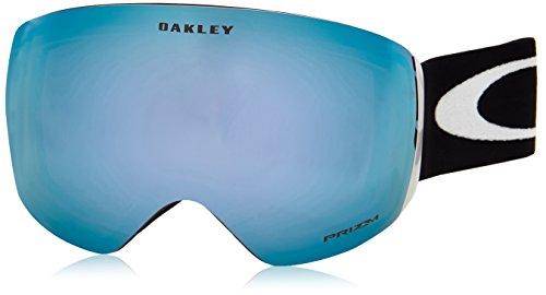 Oakley Flight Deck XM - Gafas de esquí/snowboard, Negro (Black) - (con logo blanco, banda negra y lente prizm zafiro iridio), Talla Única