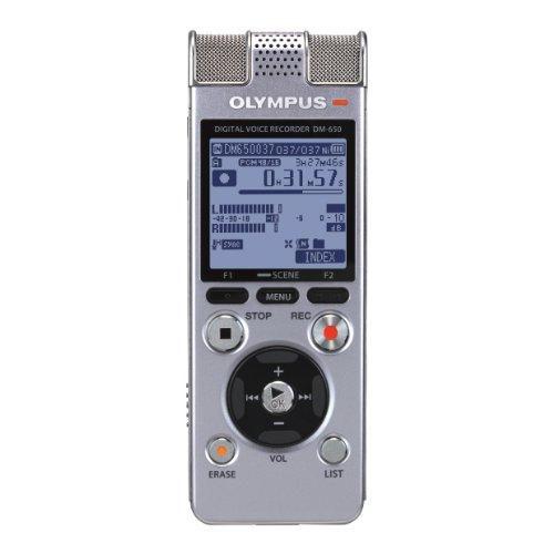 Olympus DM-650 - Grabadora Voz Digital (4GB, incluye funda, correa y auriculares)