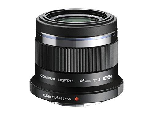 Olympus V311030BE000 - Objetivo para Micro Cuatro Tercios (distancia focal fija 45mm, apertura f/1.8-1,8, zoom óptico 1x,) color negro