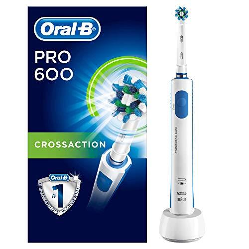 Oral-B PRO 600 CrossAction - Cepillo de dientes eléctrico recargable, con Tecnología Braun